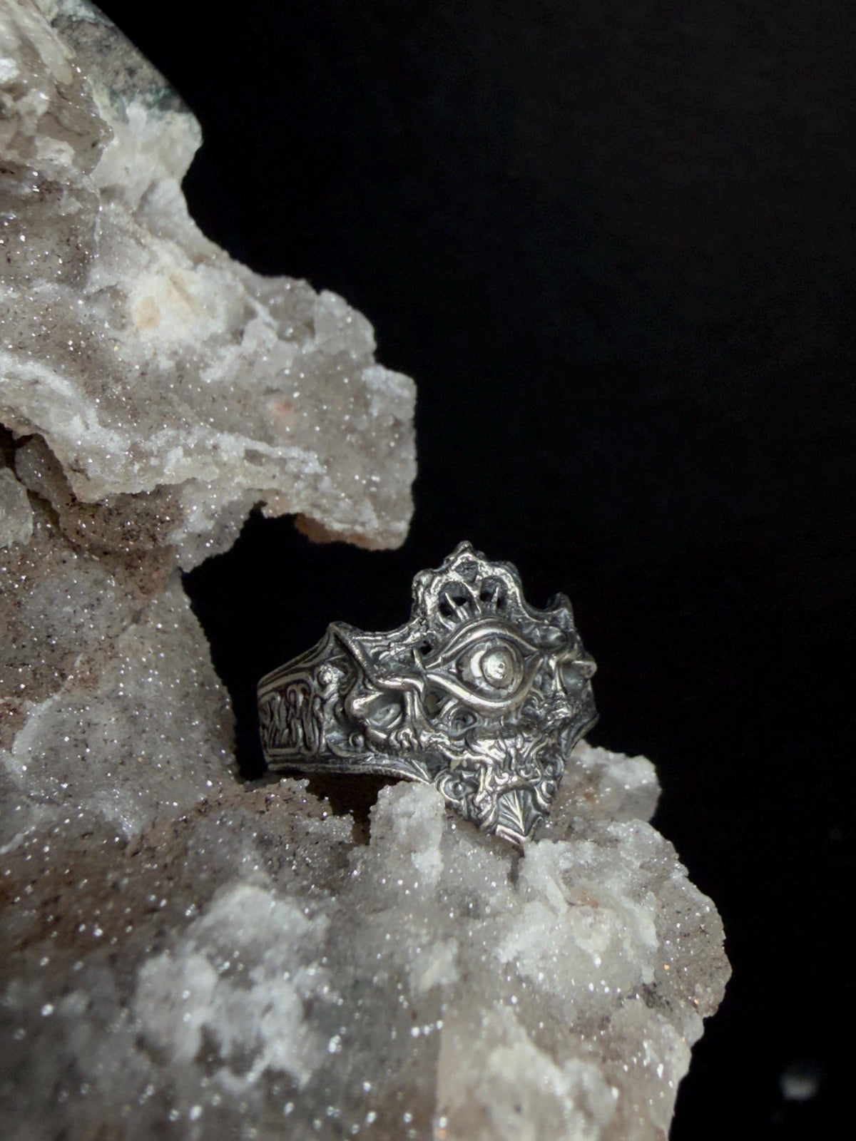 Gothic All-Seeing Eye Ring in 925 Sterling Silver