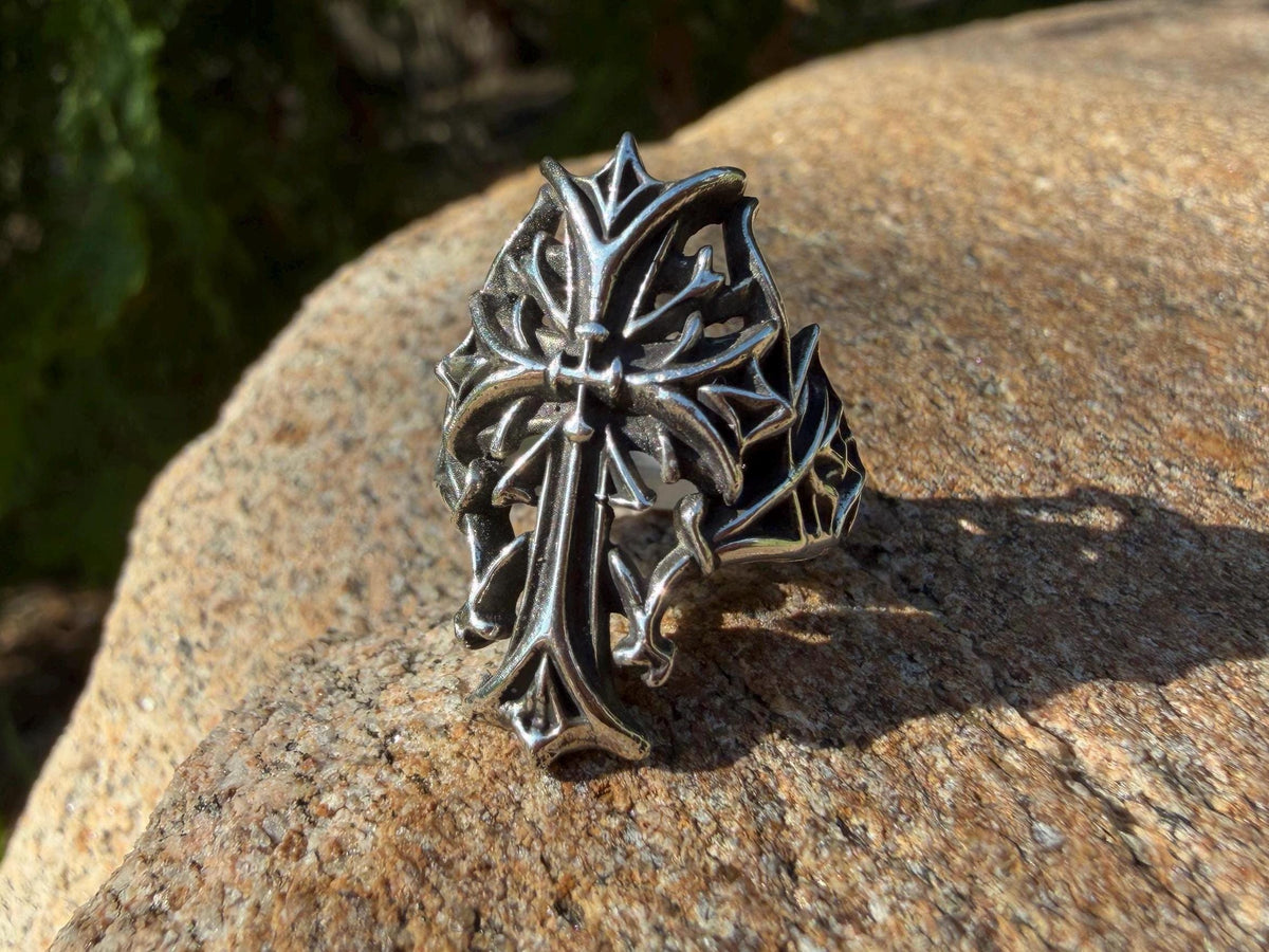 Gothic Cross Ring 925 Sterling Silver Ring