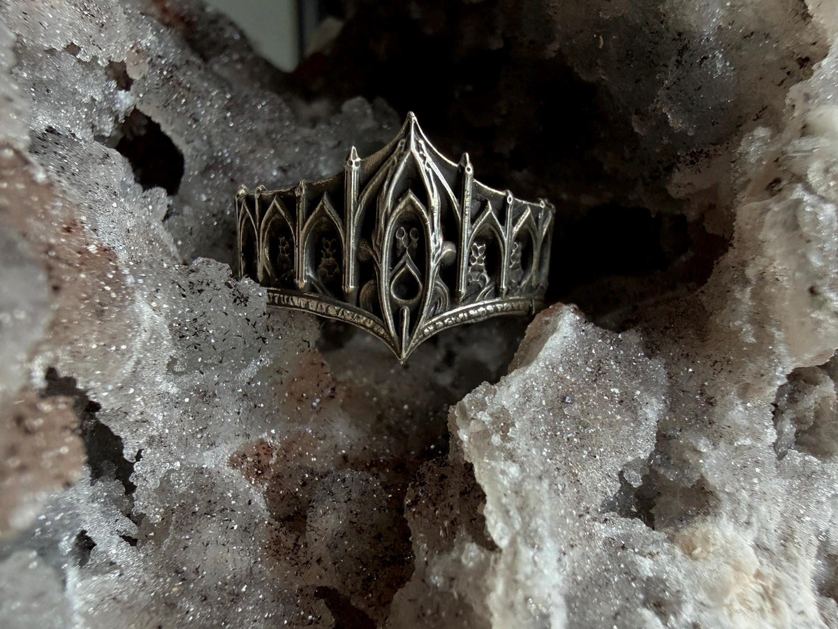 Gothic Cathedral Ring 925 Sterling Silver Ring