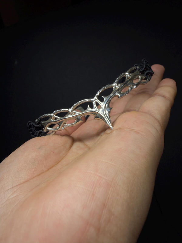 Silver Artisan Macrame Choker
