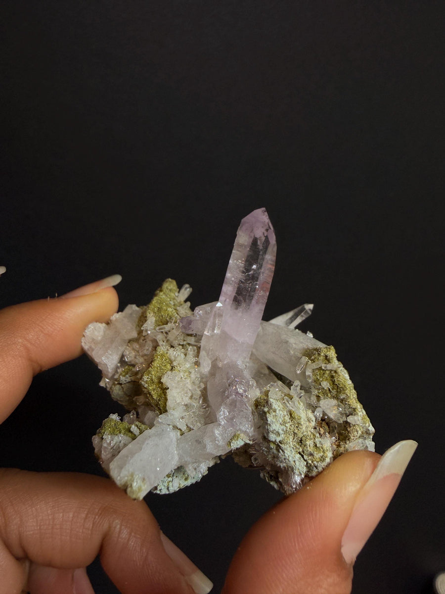 Veracruz Amethyst Crystal Cluster, Piedra Parada Specimen, Natural Terminations, Light Lavender Color