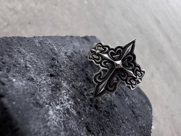 Medieval Cross Ring 925 Sterling Silver Ring