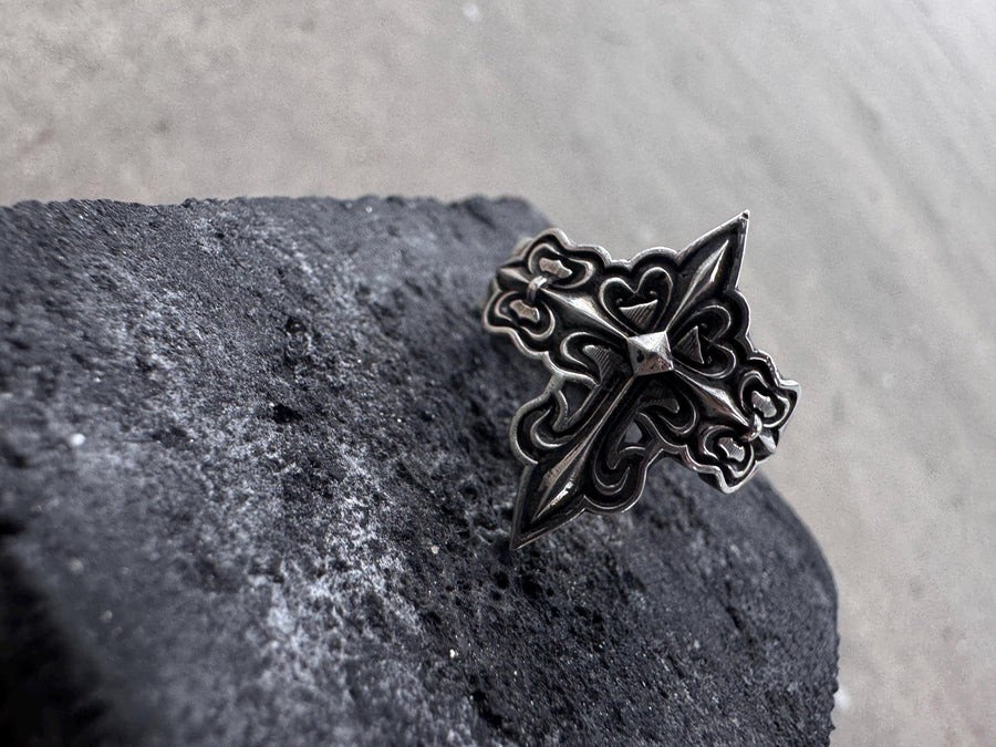 Medieval Cross Ring 925 Sterling Silver Ring