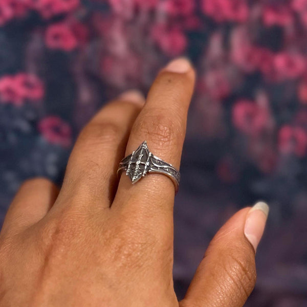 Gothic Cathedral Ring 925 Sterling Silver