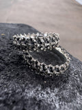 Skeletal Spine Ring 925 Sterling Silver
