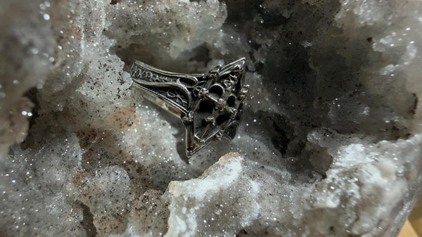 Gothic Cathedral Ring 925 Sterling Silver