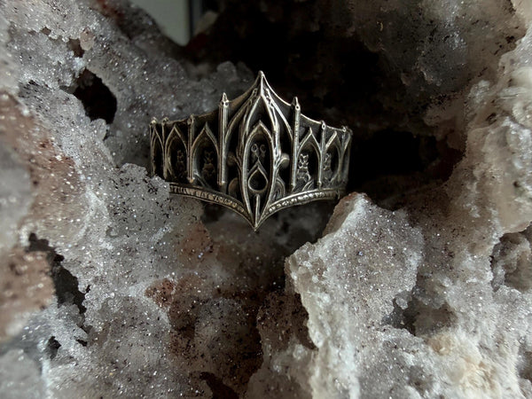 Gothic Cathedral Ring 925 Sterling Silver Ring