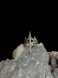 Dark Crown Gothic Ring – Architectural Silver Design