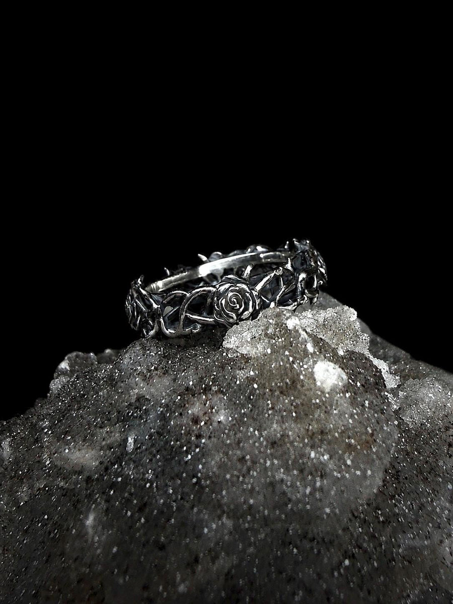 Rose of Thorns Ring 925 Sterling Silver