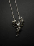 The Fall of Icarus Pendant — Winged Figure Necklace