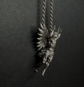 The Fall of Icarus Pendant — Winged Figure Necklace